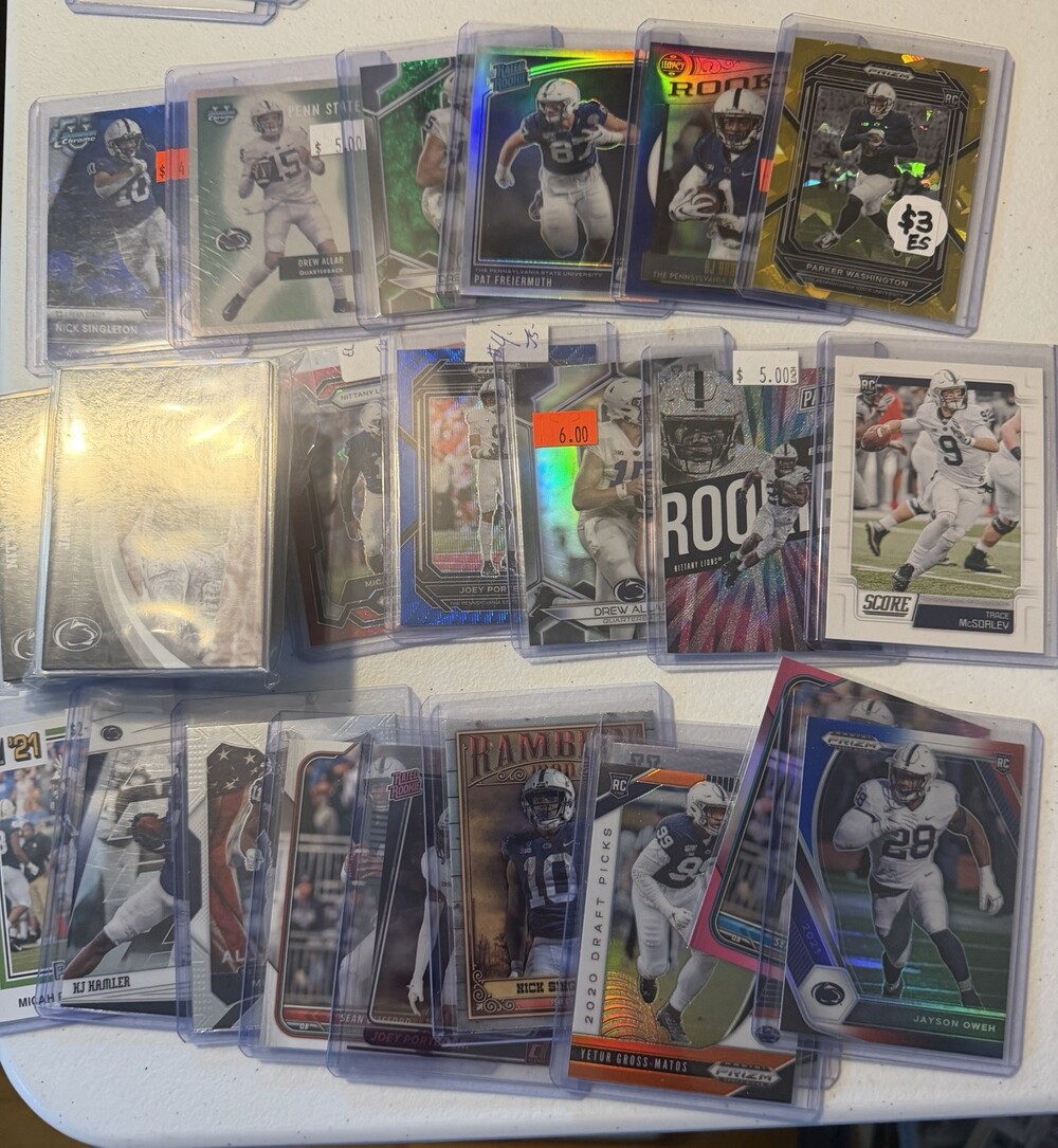 Massive Penn State Football Card Lot, Parsons, Saquon, Allar, Inserts, And More
